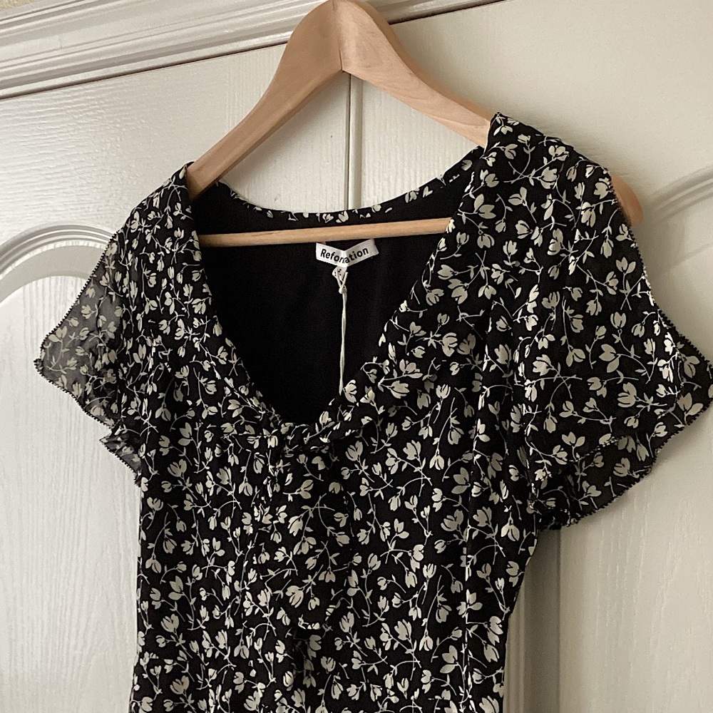 NWT Reformation Talleen Floral Midi Dress, 2 - Picture 10 of 14